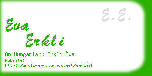 eva erkli business card